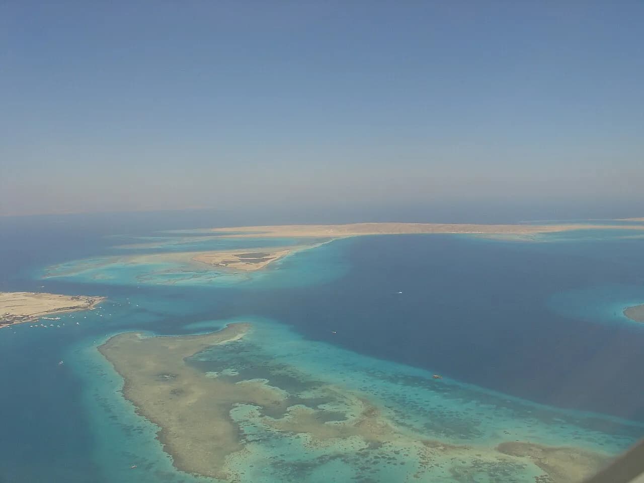 Hurghada and the Red Sea coast from the air